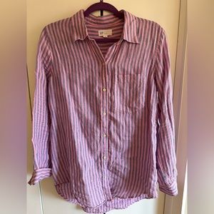 Gap Linen Button Down Boyfriend Fit
